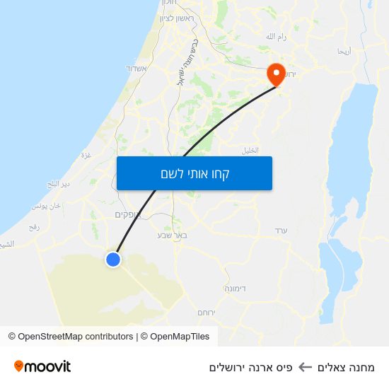 מפת מחנה צאלים לפיס ארנה ירושלים