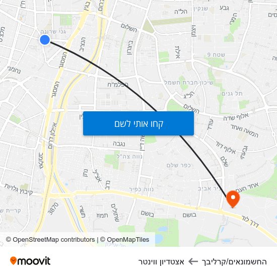 מפת החשמונאים/קרליבך לאצטדיון ווינטר