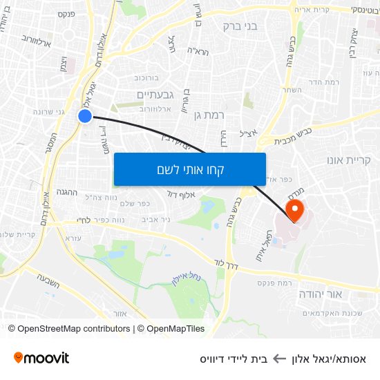 מפת אסותא/יגאל אלון לבית ליידי דיוויס