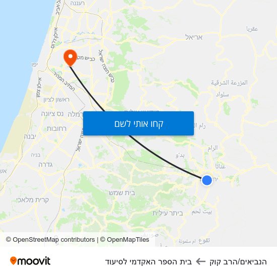 מפת הנביאים/הרב קוק לבית הספר האקדמי לסיעוד