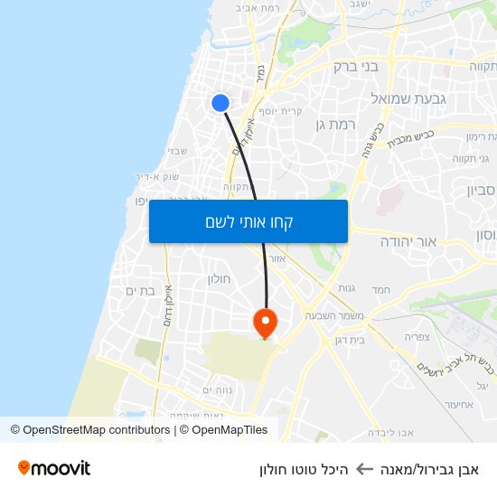 מפת אבן גבירול/מאנה להיכל טוטו חולון