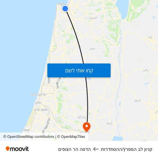 מפת קניון לב המפרץ/ההסתדרות להדסה הר הצופים