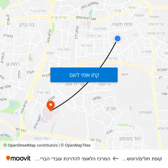 מפת קופת חולים/רוטשילד להמרכז הלאומי להדרכת עובדי הבריאות