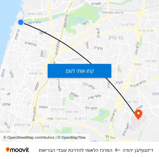 מפת דיזנגוף/בן יהודה להמרכז הלאומי להדרכת עובדי הבריאות