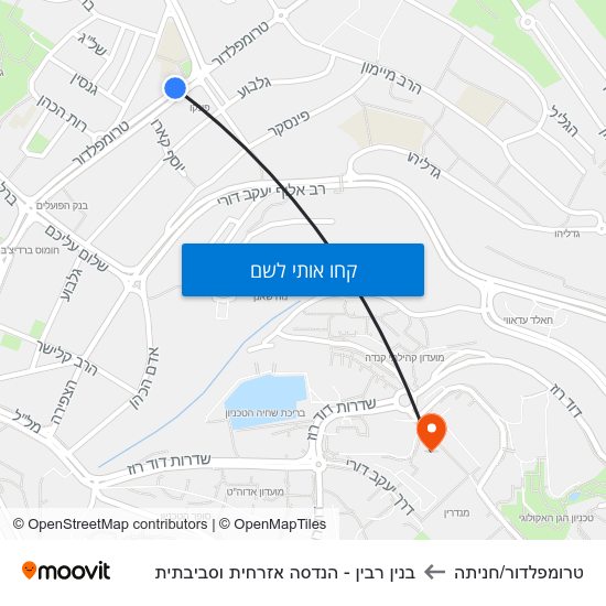 מפת טרומפלדור/חניתה לבנין רבין - הנדסה אזרחית וסביבתית