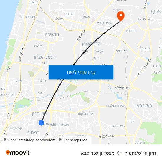 מפת חזון אי''ש/נחמיה לאצטדיון כפר סבא