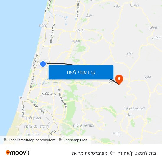 מפת בית לוינשטיין/אחוזה לאוניברסיטת אריאל