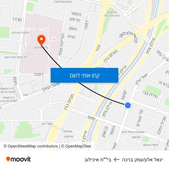 מפת יגאל אלון/עמק ברכה לבי""ח איכילוב