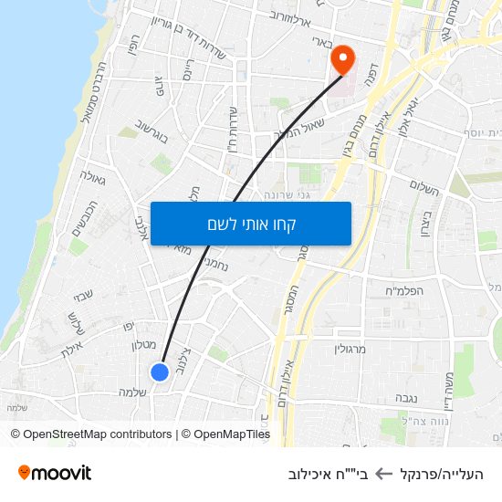 מפת העלייה/פרנקל לבי""ח איכילוב