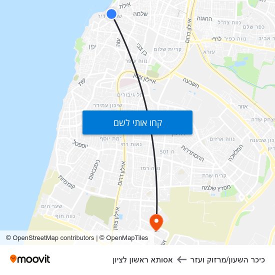 מפת כיכר השעון/מרזוק ועזר לאסותא ראשון לציון