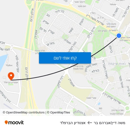 מפת משה דיין/אברהם בר לאצטדיון הברפלד