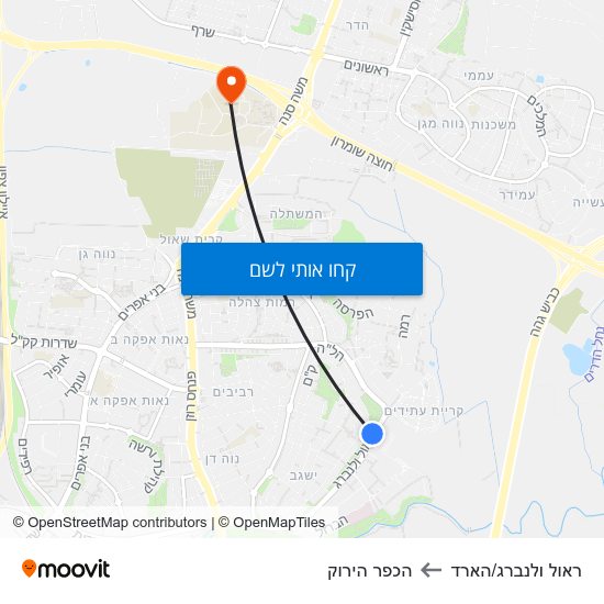 מפת ראול ולנברג/הארד להכפר הירוק