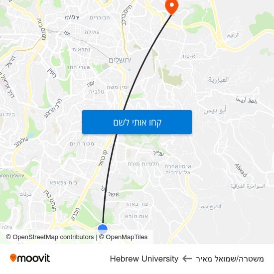 מפת משטרה/שמואל מאיר לHebrew University