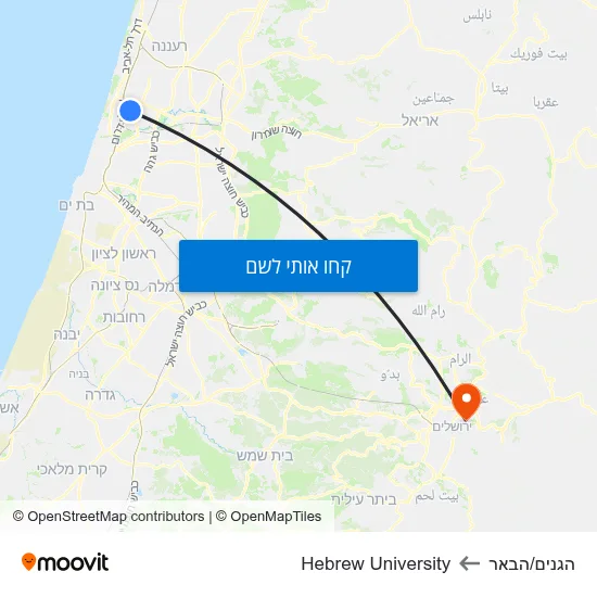 מפת הגנים/הבאר לHebrew University