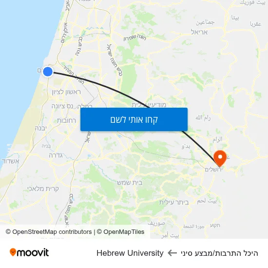 מפת היכל התרבות/מבצע סיני לHebrew University