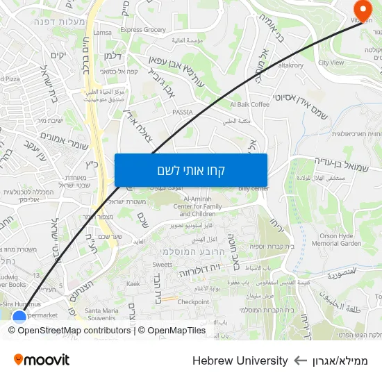 מפת ממילא/אגרון לHebrew University