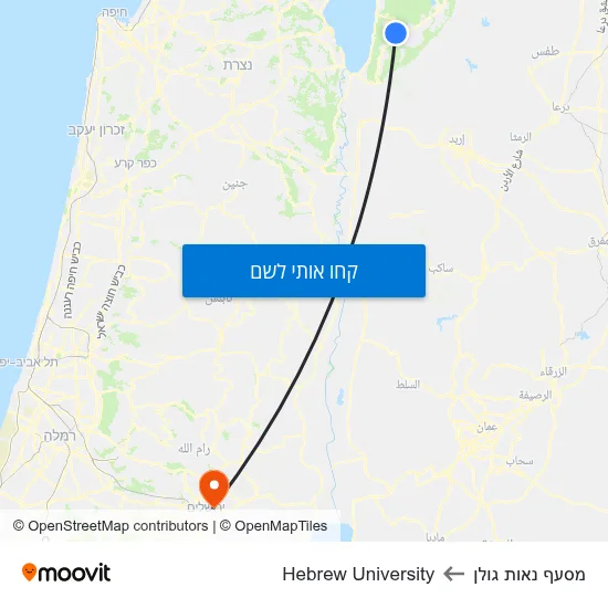 מפת מסעף נאות גולן לHebrew University