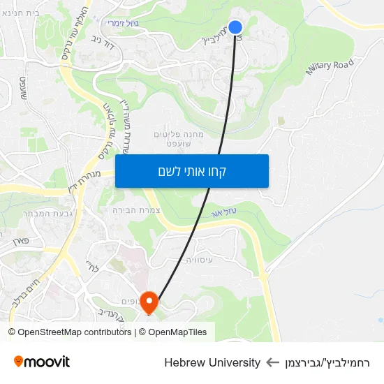 מפת רחמילביץ'/גבירצמן לHebrew University