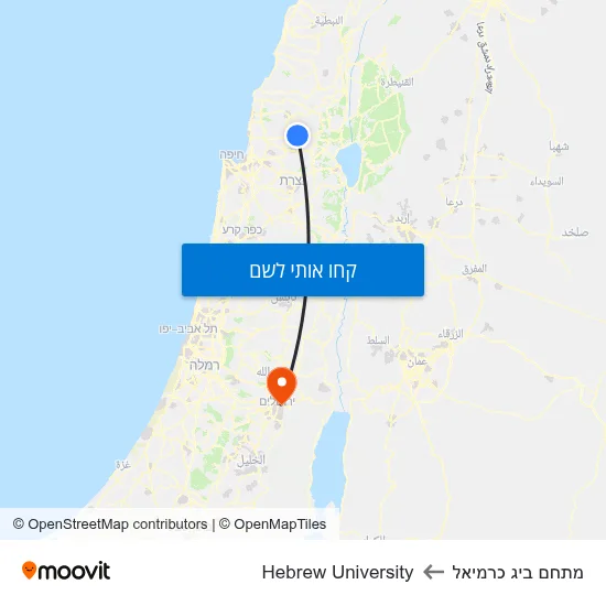 מפת מתחם ביג כרמיאל לHebrew University