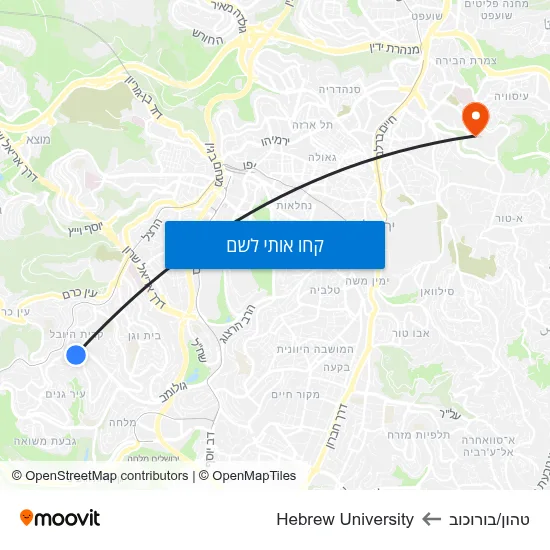 מפת טהון/בורוכוב לHebrew University
