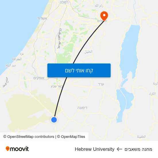 מפת מחנה משאבים לHebrew University