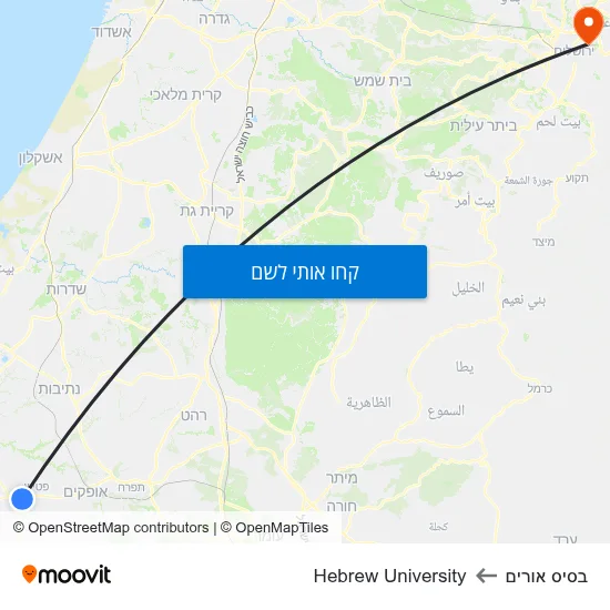מפת בסיס אורים לHebrew University
