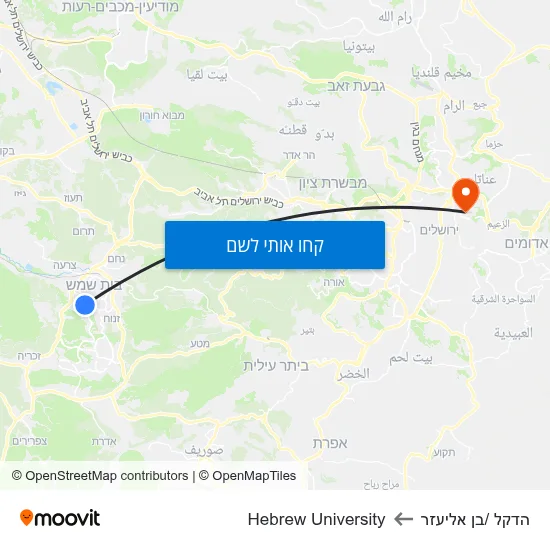 מפת הדקל /בן אליעזר לHebrew University