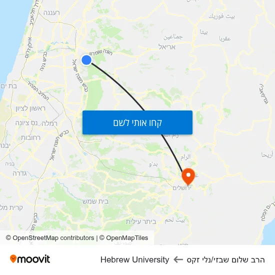 מפת הרב שלום שבזי/נלי זקס לHebrew University