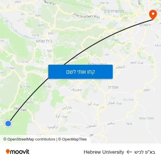 מפת בא''פ לכיש לHebrew University