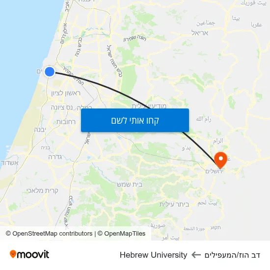 מפת דב הוז/המעפילים לHebrew University