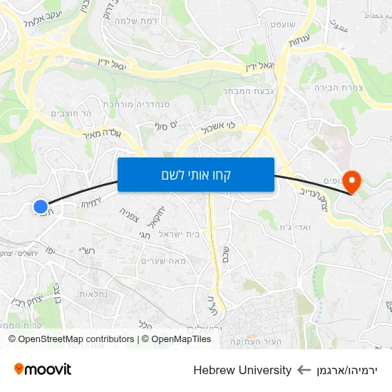 מפת ירמיהו/ארגמן לHebrew University