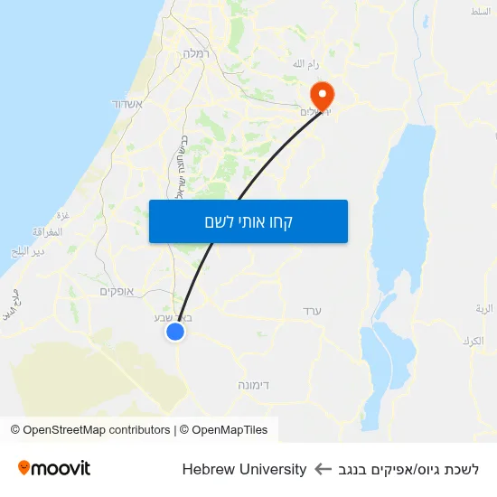מפת לשכת גיוס/אפיקים בנגב לHebrew University