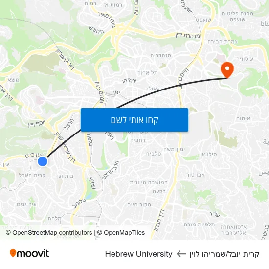 מפת קרית יובל/שמריהו לוין לHebrew University