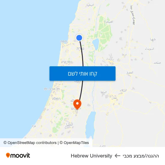 מפת ההגנה/מבצע מכבי לHebrew University
