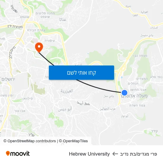 מפת פרי מגדים/בת נדיב לHebrew University