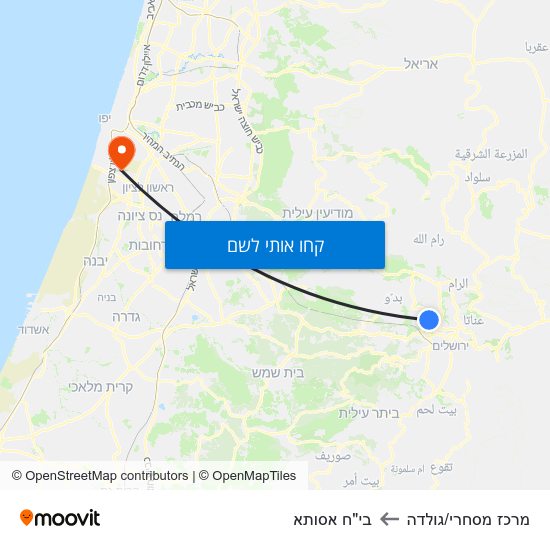 מפת מרכז מסחרי/גולדה לבי"ח אסותא