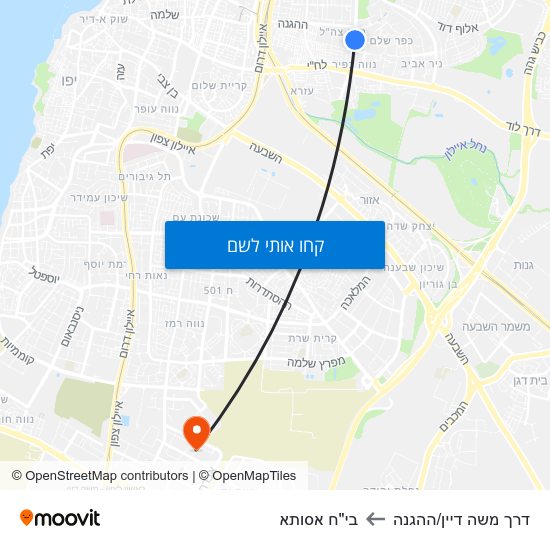 מפת דרך משה דיין/ההגנה לבי"ח אסותא