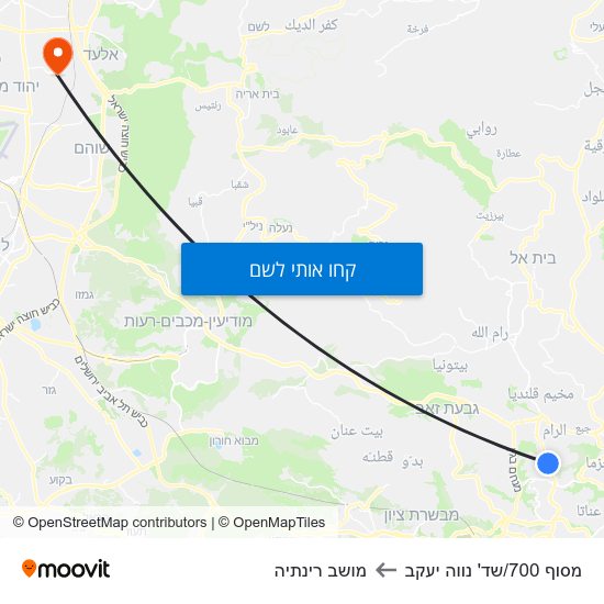 מפת מסוף 700/שד' נווה יעקב למושב רינתיה