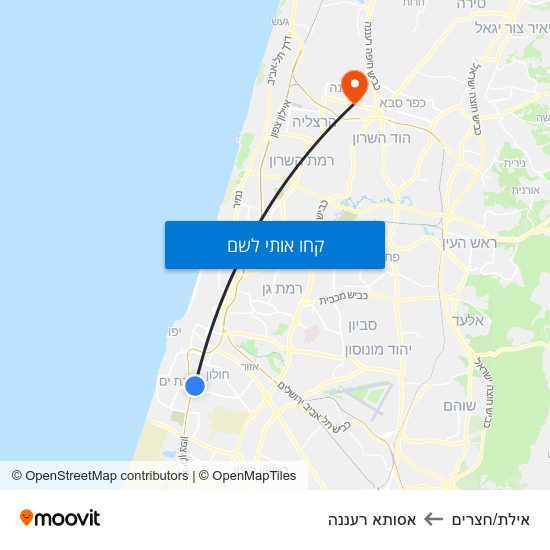 מפת אילת/חצרים לאסותא רעננה