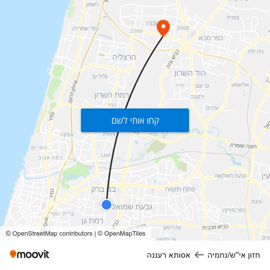 מפת חזון אי''ש/נחמיה לאסותא רעננה