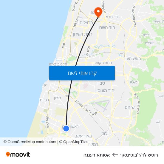 מפת רוטשילד/ז'בוטינסקי לאסותא רעננה