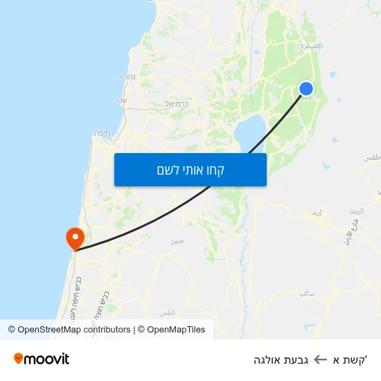 מפת 'קשת א לגבעת אולגה