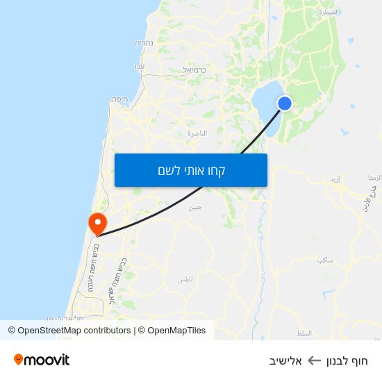 מפת חוף לבנון לאלישיב