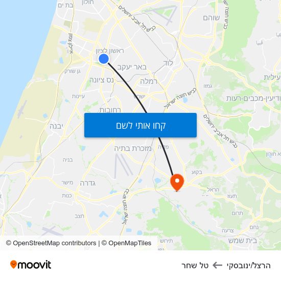 מפת הרצל/ינובסקי לטל שחר