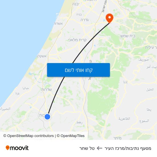 מפת מסעף נתיבות/מרכז העיר לטל שחר