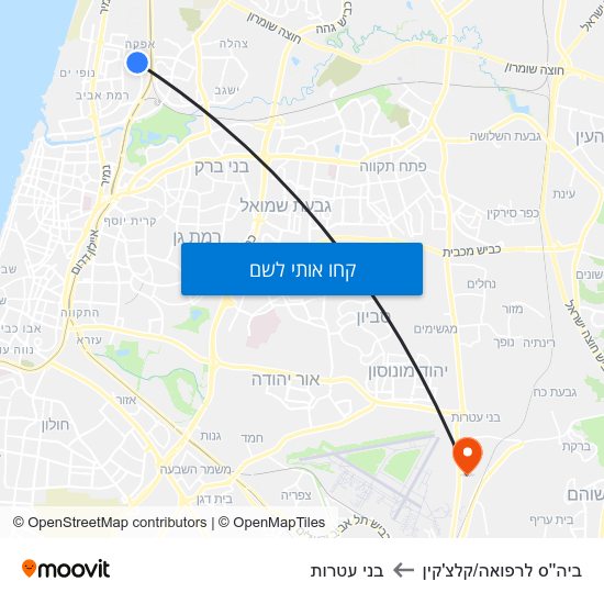 מפת ביה''ס לרפואה/קלצ'קין לבני עטרות