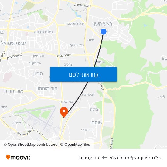 מפת בי''ס תיכון בגין/יהודה הלוי לבני עטרות