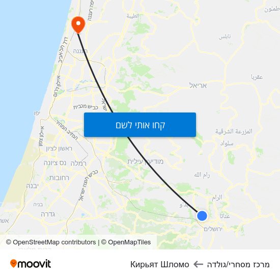 מפת מרכז מסחרי/גולדה לКирьят Шломо