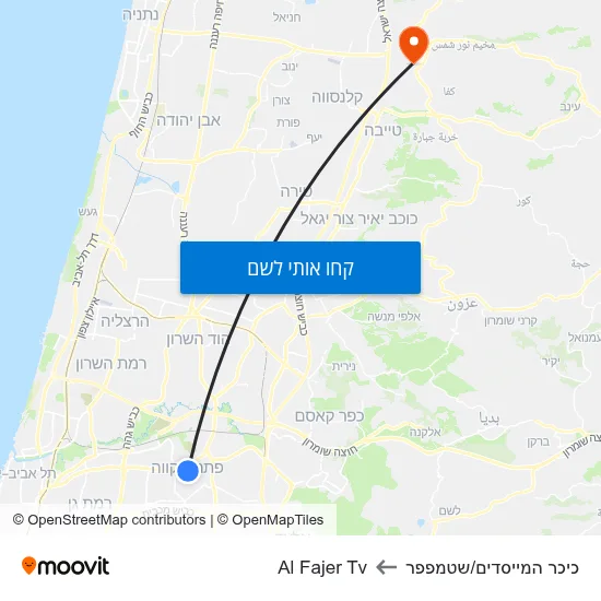 מפת כיכר המייסדים/שטמפפר לAl Fajer Tv