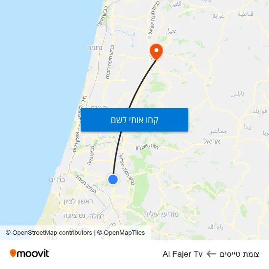 מפת צומת טייסים לAl Fajer Tv